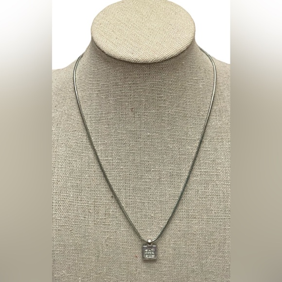 CHRISTIAN DIOR Double sided cube pendant / necklace - Picture 5 of 7